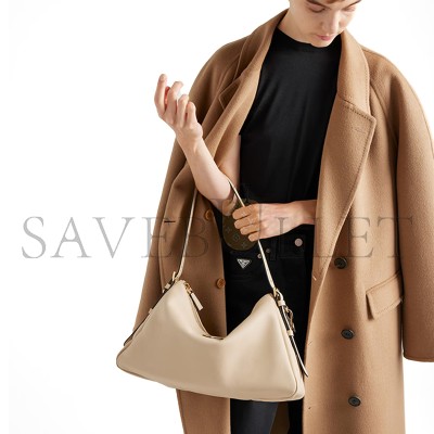 PRADA AIMÉE LARGE LEATHER SHOULDER BAG 1BC228 (39*23*12cm)